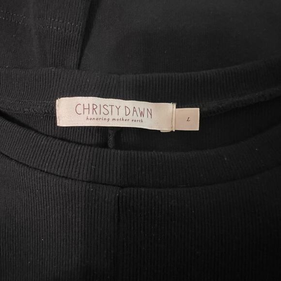 Christy Dawn Bowie Maxi Dress Noir Black Long Sleeve Women Large - Picture 5 of 8